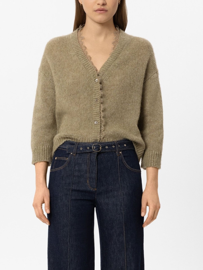 V-Pullover aus Alpaka-Mix 