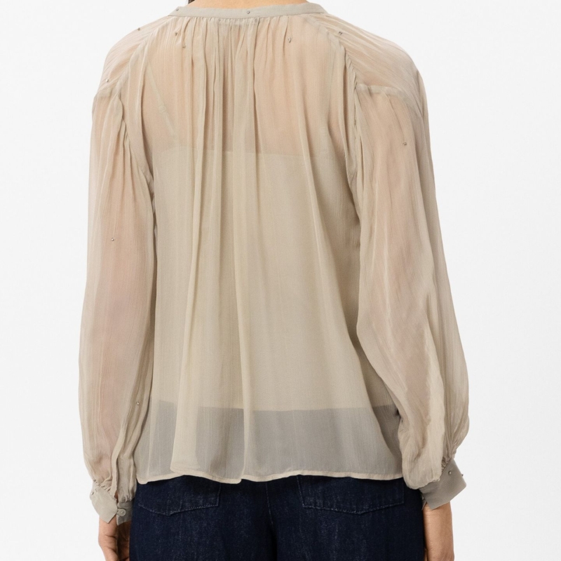 Bluse mit Kristallsteinen
