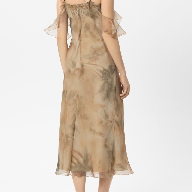 Organza-Kleid mit Print