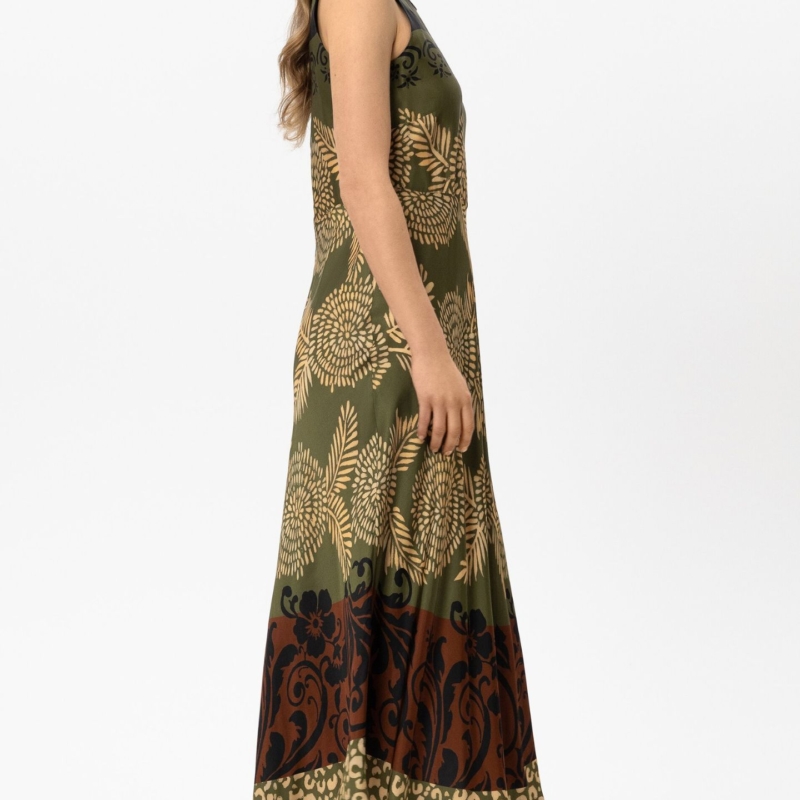 Maxi-Kleid mit Leaf-Print
