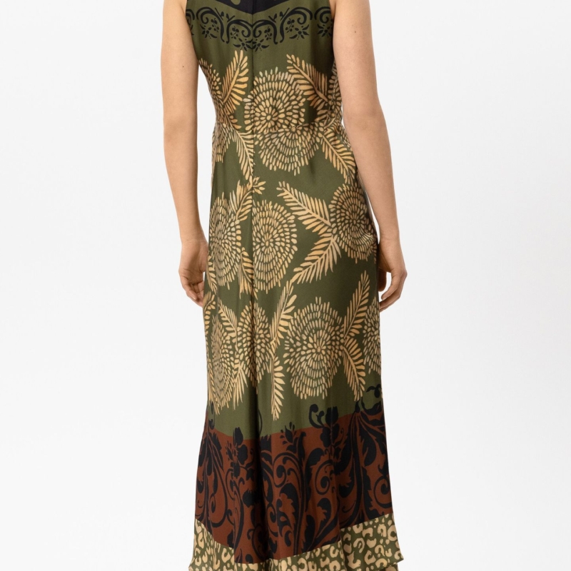Maxi-Kleid mit Leaf-Print