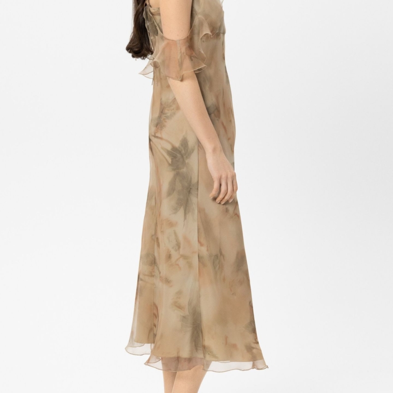 Organza-Kleid mit Print