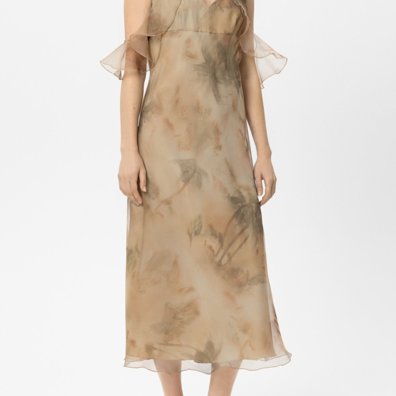 Organza-Kleid mit Print