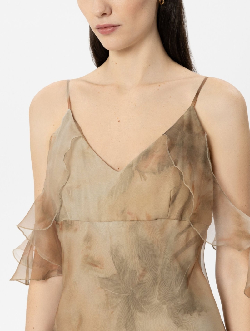 Organza-Kleid mit Print