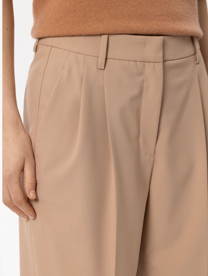 Tapered-Pants mit Bundfalten 