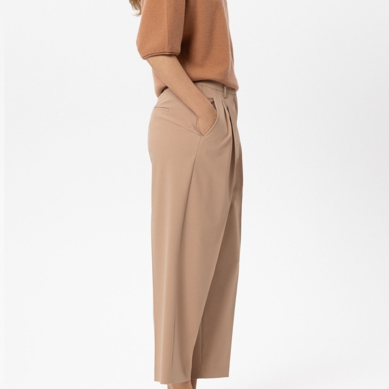 Tapered-Pants mit Bundfalten