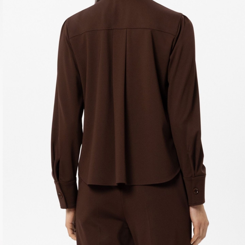 Hemdbluse aus Punto-Milano