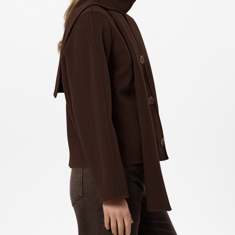 Doubleface-Jacke mit Schal