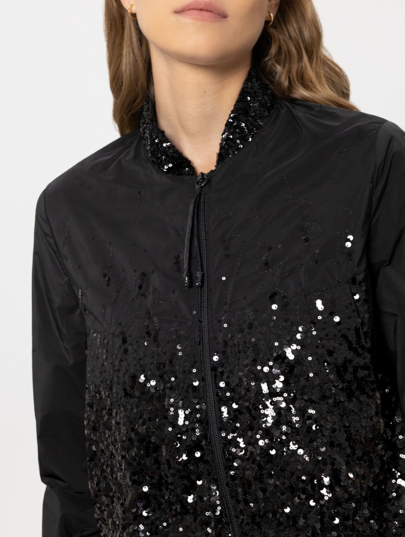 Pailletten-Taft-Blouson 