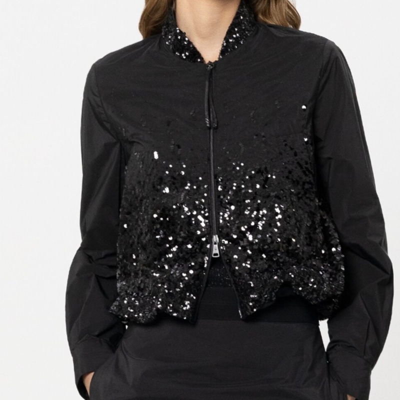 Pailletten-Taft-Blouson