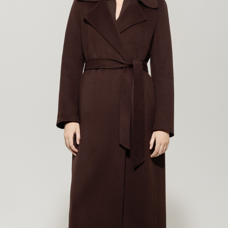 Doubleface-Mantel mit Gürtel