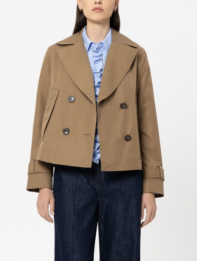 Gabardine-Trenchjacke 