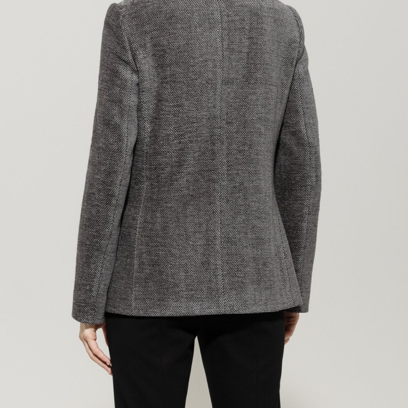 Langer Blazer in Tweed-Optik
