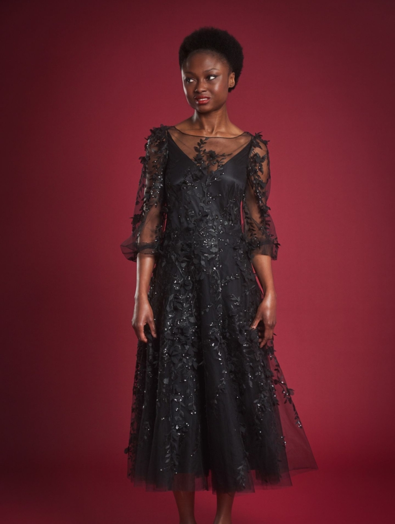 Atemberaubendes Abendkleid mit Ärmel 